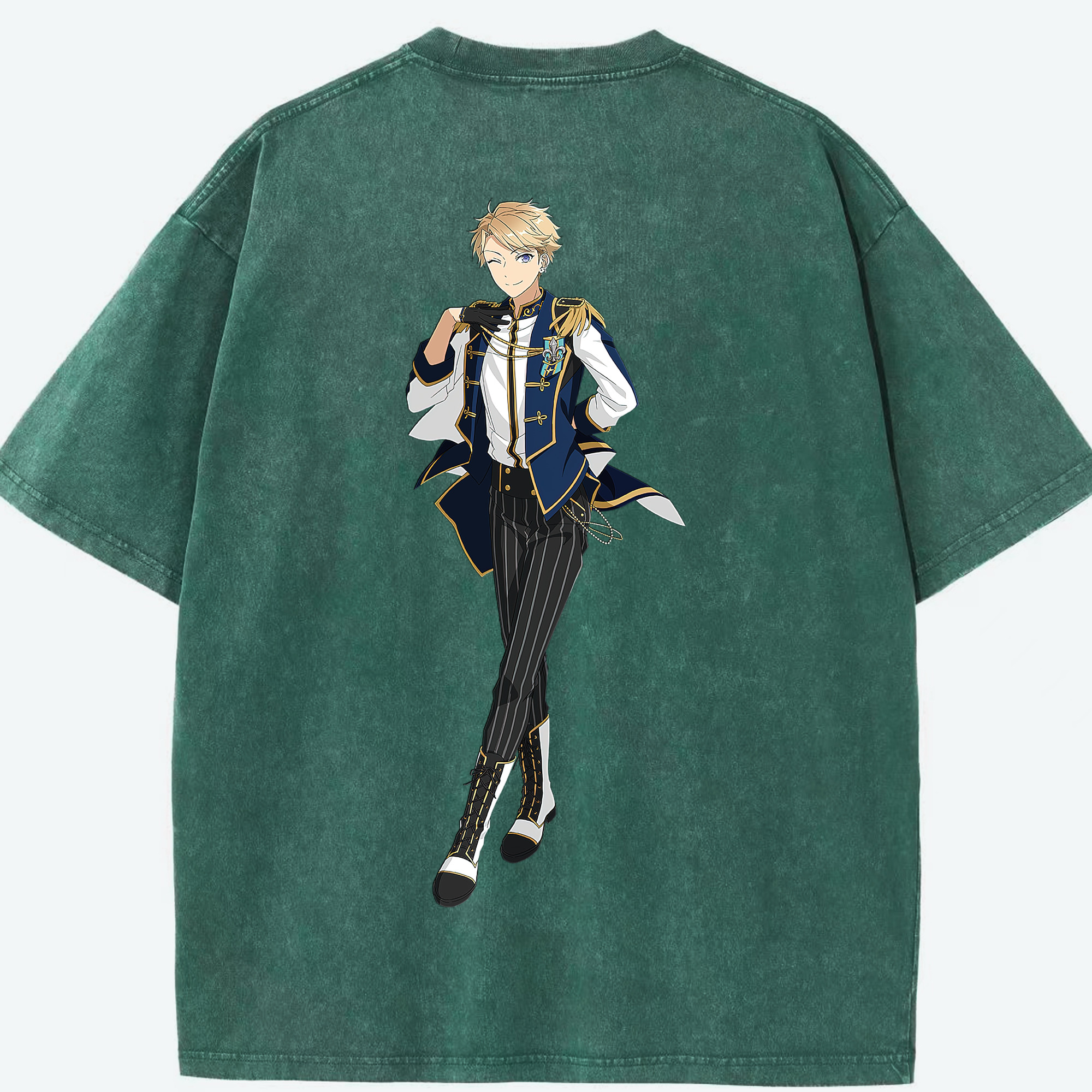 （画像用） あんさんぶるスターズ! Ensemble Stars 綿100% ヴィンテージ風 半袖Tシャツ（背面プリント）